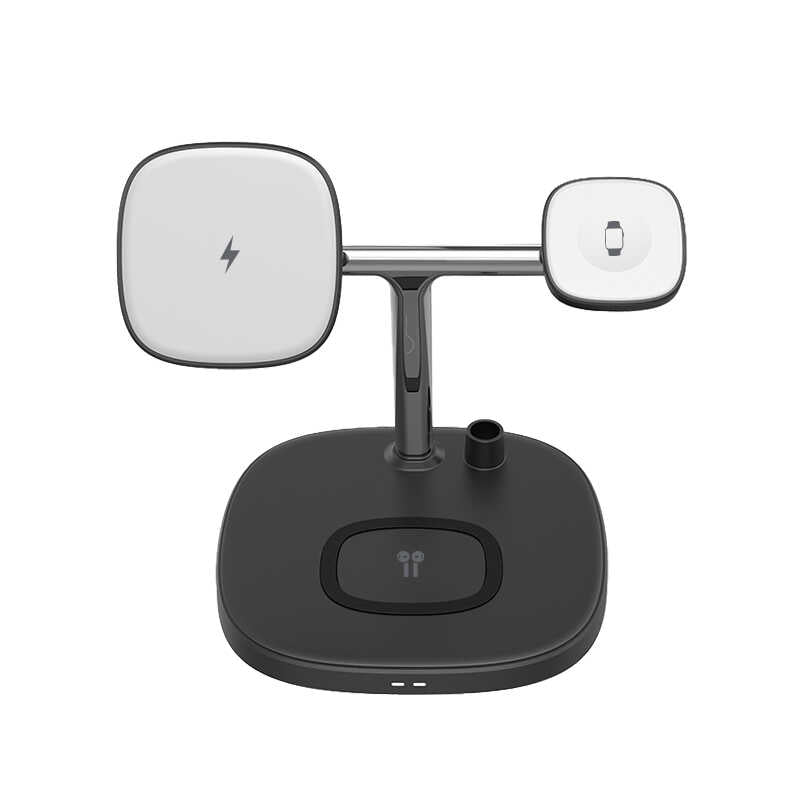 Wiwu Power Air M8 4 in 1 Mıknatıslı Kablosuz Telefon-Saat-Kulaklık Şarj Standı - 1 Wiwu Power Air M8 4 in 1 Mıknatıslı Kablosuz Telefon-Saat-Kulaklık Şarj Standı - 1